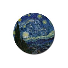 The Starry Night  Magnet 3  (round) by Valentinaart