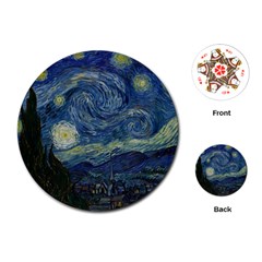 The Starry Night  Playing Cards (round)  by Valentinaart