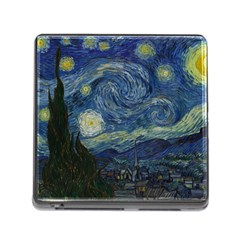 The Starry Night  Memory Card Reader (square) by Valentinaart