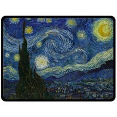 The Starry Night  Fleece Blanket (large)  by Valentinaart