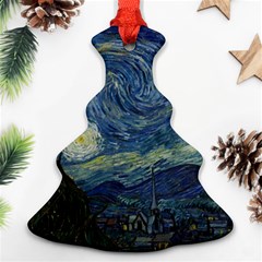 The Starry Night  Christmas Tree Ornament (two Sides) by Valentinaart