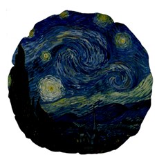 The Starry Night  Large 18  Premium Round Cushions by Valentinaart