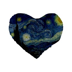 The Starry Night  Standard 16  Premium Heart Shape Cushions