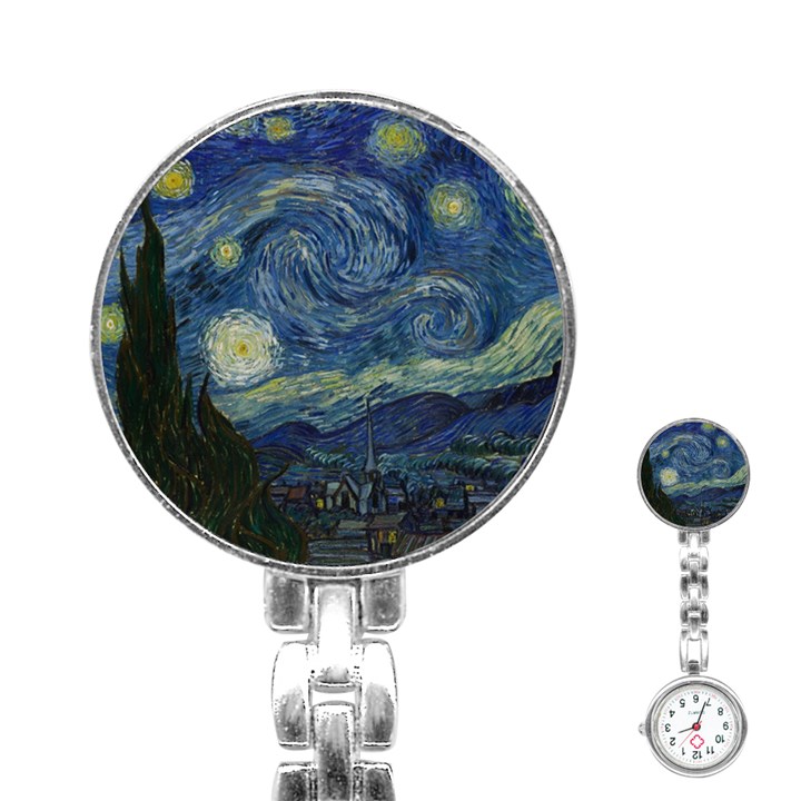 The Starry Night  Stainless Steel Nurses Watch