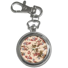 Textured Vintage Floral Design Key Chain Watches by dflcprints