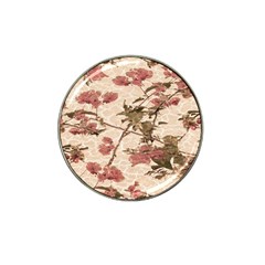 Textured Vintage Floral Design Hat Clip Ball Marker by dflcprints