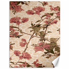 Textured Vintage Floral Design Canvas 36  X 48   by dflcprints