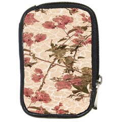 Textured Vintage Floral Design Compact Camera Cases by dflcprints