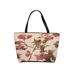 Textured Vintage Floral Design Shoulder Handbags by dflcprints