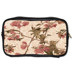 Textured Vintage Floral Design Toiletries Bags by dflcprints