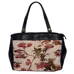 Textured Vintage Floral Design Office Handbags by dflcprints