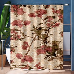 Textured Vintage Floral Design Shower Curtain 60  X 72  (medium)  by dflcprints