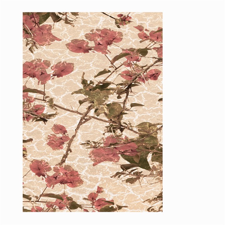 Textured Vintage Floral Design Large Garden Flag (Two Sides)