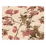 Textured Vintage Floral Design Double Sided Flano Blanket (Large)  80 x60  Blanket Front