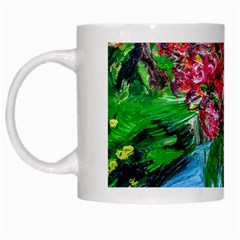 Paint, Flowers And Book White Mugs by bestdesignintheworld