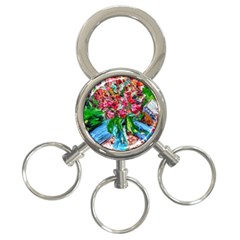 Paint, Flowers And Book 3-ring Key Chains by bestdesignintheworld