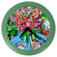 Paint, Flowers And Book Color Wall Clocks by bestdesignintheworld