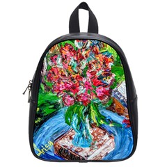 Paint, Flowers And Book School Bag (small) by bestdesignintheworld