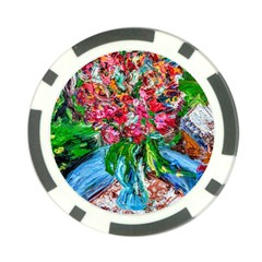 Paint, Flowers And Book Poker Chip Card Guard (10 Pack) by bestdesignintheworld