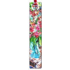 Paint, Flowers And Book Large Book Marks by bestdesignintheworld