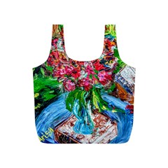 Paint, Flowers And Book Full Print Recycle Bags (s)  by bestdesignintheworld