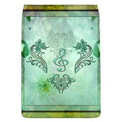 Music, Decorative Clef With Floral Elements Flap Covers (l)  by FantasyWorld7