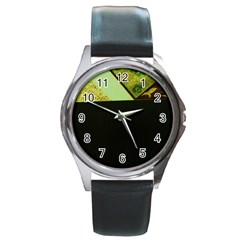 Colors And Fabrics 24 Round Metal Watch