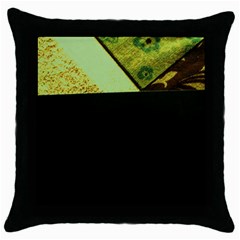 Colors And Fabrics 24 Throw Pillow Case (Black)