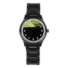 Colors And Fabrics 24 Stainless Steel Round Watch