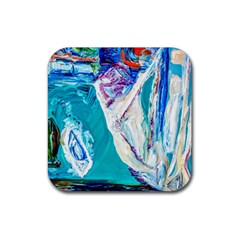 Marine On Balboa Island Rubber Coaster (square)  by bestdesignintheworld