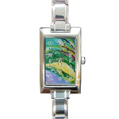 Yellow Boat And Coral Tree Rectangle Italian Charm Watch by bestdesignintheworld