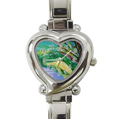 Yellow Boat And Coral Tree Heart Italian Charm Watch by bestdesignintheworld