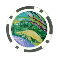 Yellow Boat And Coral Tree Poker Chip Card Guard by bestdesignintheworld