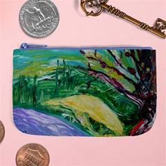 Yellow Boat And Coral Tree Large Coin Purse by bestdesignintheworld