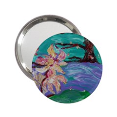 Magnolia By The River Bank 2 25  Handbag Mirrors by bestdesignintheworld