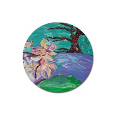 Magnolia By The River Bank Magnet 3  (round) by bestdesignintheworld