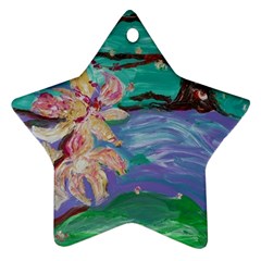 Magnolia By The River Bank Star Ornament (two Sides) by bestdesignintheworld