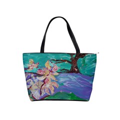 Magnolia By The River Bank Shoulder Handbags by bestdesignintheworld