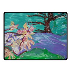 Magnolia By The River Bank Double Sided Fleece Blanket (small)  by bestdesignintheworld