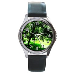 Lake Park 17 Round Metal Watch by bestdesignintheworld