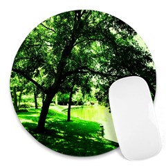 Lake Park 17 Round Mousepads by bestdesignintheworld