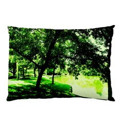 Lake Park 17 Pillow Case by bestdesignintheworld