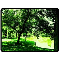 Lake Park 17 Fleece Blanket (large)  by bestdesignintheworld