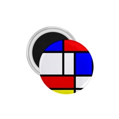 Piet Mondrian Mondriaan Style 1 75  Magnets by yoursparklingshop