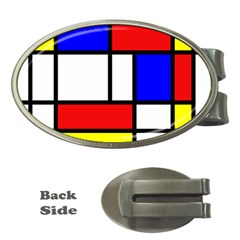 Piet Mondrian Mondriaan Style Money Clips (oval)  by yoursparklingshop