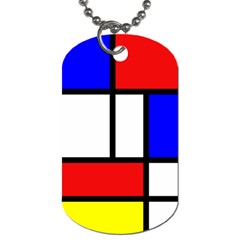 Piet Mondrian Mondriaan Style Dog Tag (one Side) by yoursparklingshop