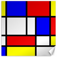 Piet Mondrian Mondriaan Style Canvas 12  X 12   by yoursparklingshop