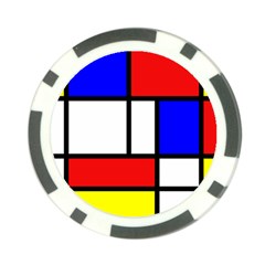 Piet Mondrian Mondriaan Style Poker Chip Card Guard by yoursparklingshop