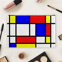 Piet Mondrian Mondriaan Style Cosmetic Bag (large)  by yoursparklingshop