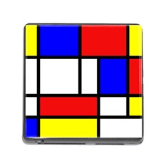 Piet Mondrian Mondriaan Style Memory Card Reader (square) by yoursparklingshop